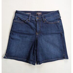 NYDJ Los Angeles Jenna Denim High Rise Dark Wash Bermuda Shorts SZ 6 Mom Shorts